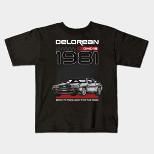 Vintage Delorean Movie Car Kids T-Shirt